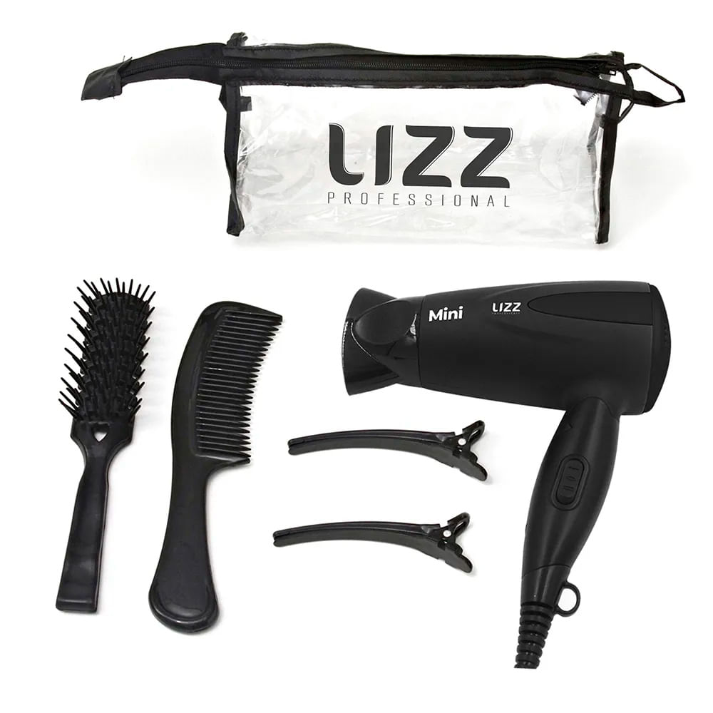 Pod mini ブラック 2台セット Secador LIZZ Mini Preto Dobrável com KIT Viagem - Bivolt - Loja Lizz
